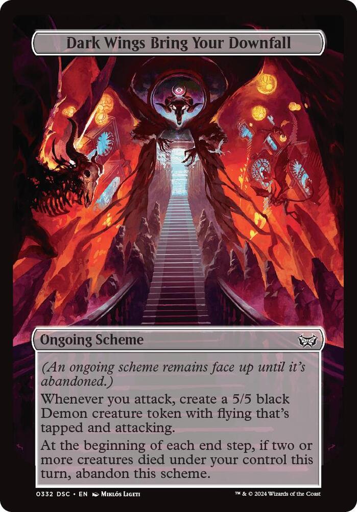 Dark Wings Bring Your Downfall (Full Art) (332) [Archenemy: Duskmourn]