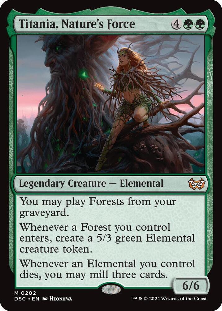 Titania, Nature's Force (202) [Duskmourn: House of Horror Commander]
