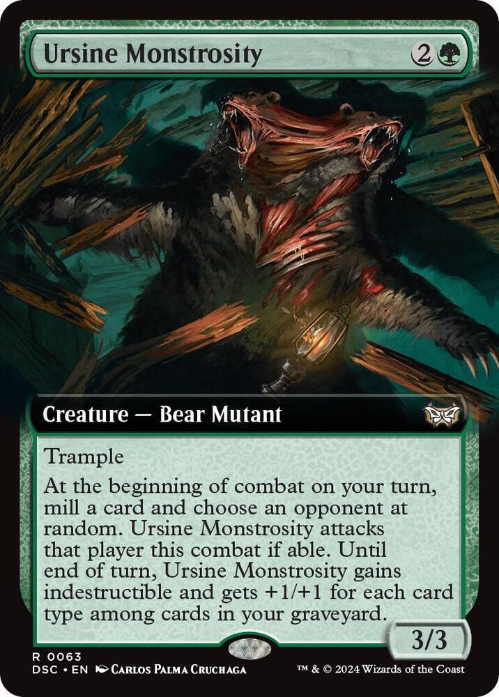 Ursine Monstrosity (Extended Art) (63) [Duskmourn: House of Horror Commander]