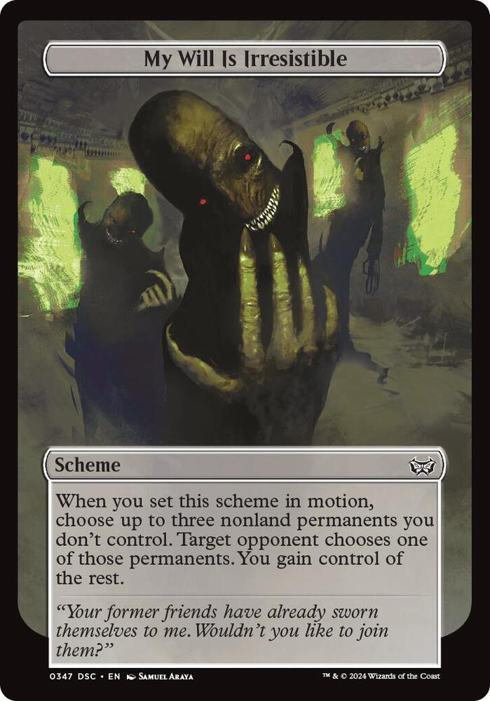 My Will Is Irresistible (Full Art) (347) [Archenemy: Duskmourn]