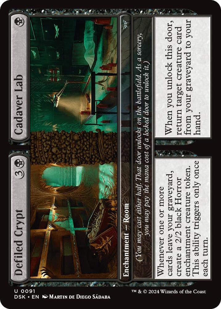 Defiled Crypt // Cadaver Lab (91) [Duskmourn: House of Horror]