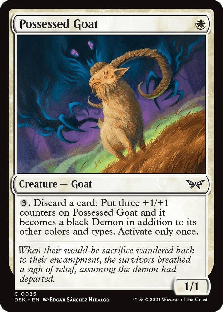 Possessed Goat (25) [Duskmourn: House of Horror]