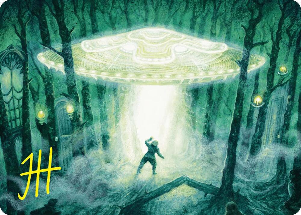 Unidentified Hovership Art Card (Gold-Stamped Signature) (2) [Duskmourn: House of Horror Art Series]