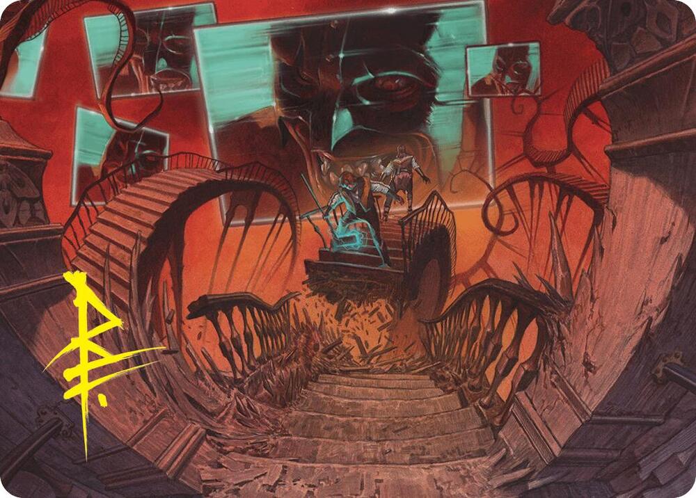 Let's Play a Game Art Card (Gold-Stamped Signature) (8) [Duskmourn: House of Horror Art Series]