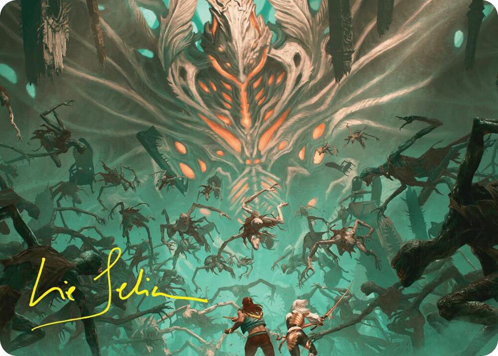 Valgavoth's Onslaught Art Card (Gold-Stamped Signature) (16) [Duskmourn: House of Horror Art Series]