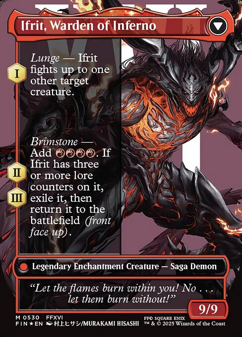 Clive, Ifrit's Dominant (Borderless) (Surge Foil) (0530) [Final Fantasy] Reverse