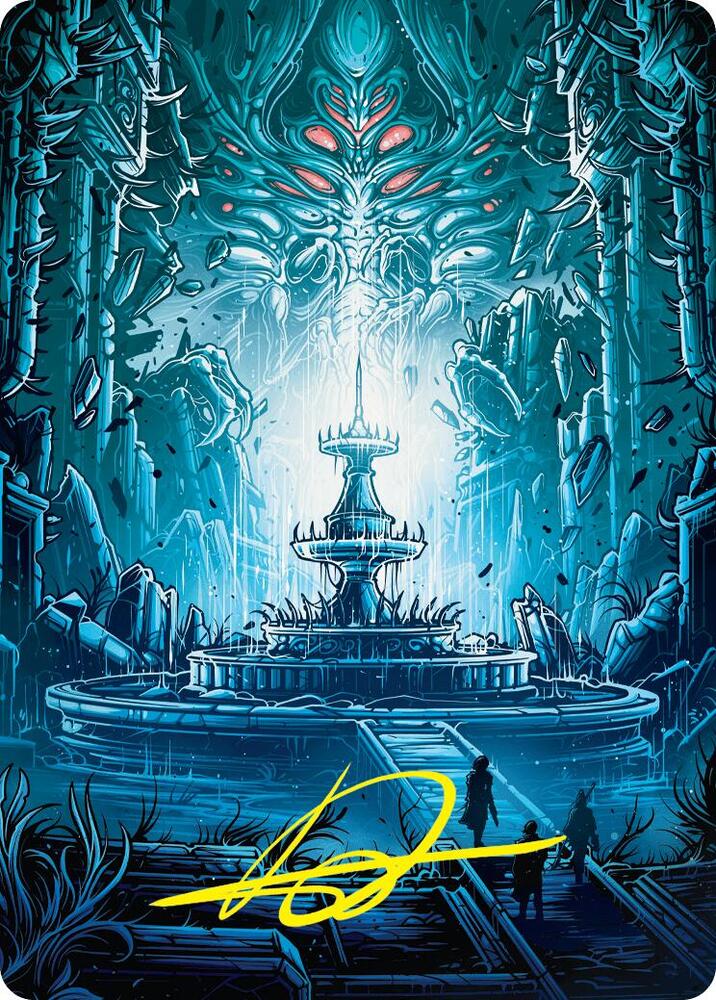 Island Art Card (Gold-Stamped Signature) (28) [Duskmourn: House of Horror Art Series]