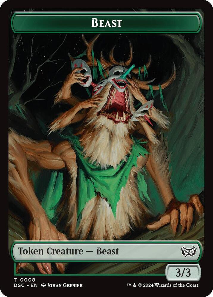 Beast // Scarecrow Double-Sided Token (8 // 23) [Duskmourn: House of Horror Commander]