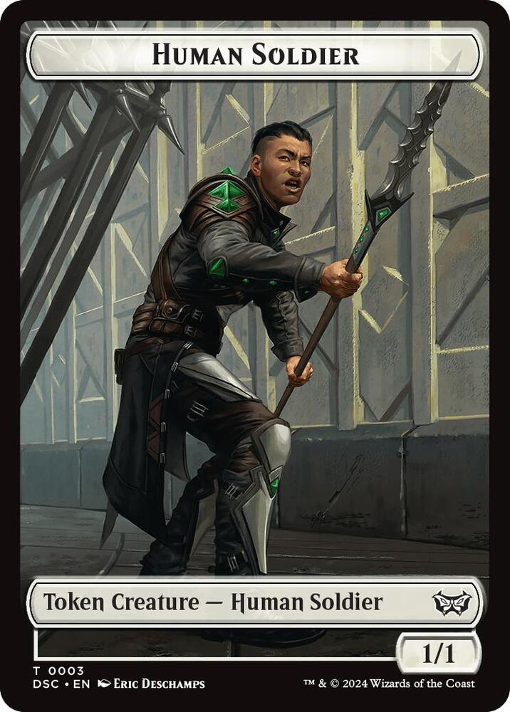 Human Soldier // Scarecrow Double-Sided Token (3 // 23) [Duskmourn: House of Horror Commander]