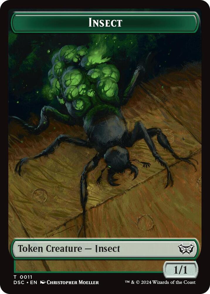 Insect (0011) // Shapeshifter Double-Sided Token (11 // 1) [Duskmourn: House of Horror Commander]