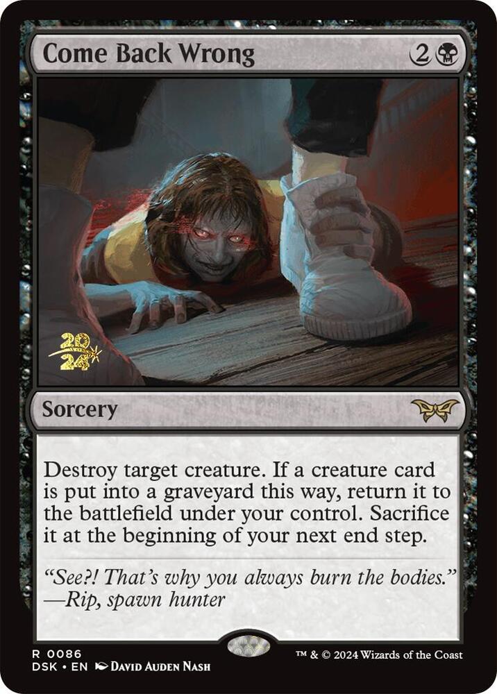 Come Back Wrong (0086) [Prerelease Cards]