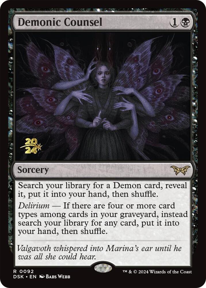 Demonic Counsel (92) [Prerelease Cards]
