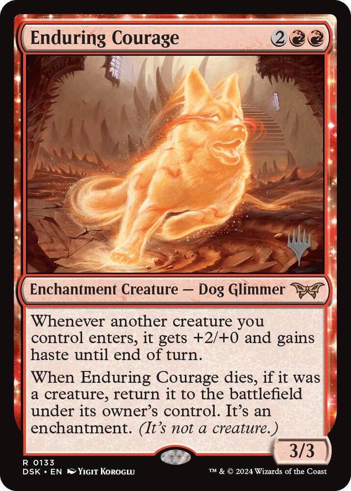 Enduring Courage (133) [Duskmourn: House of Horror Promos]