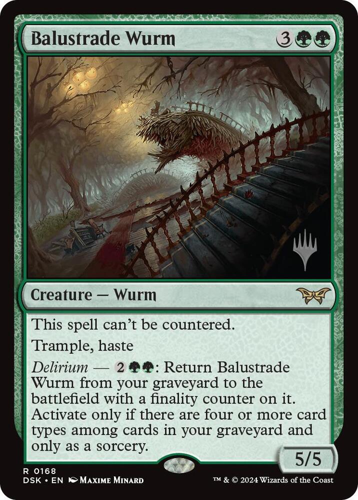 Balustrade Wurm (168) [Duskmourn: House of Horror Promos]