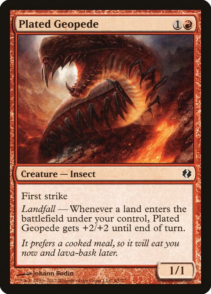 Plated Geopede (45) [Duel Decks: Venser vs. Koth]