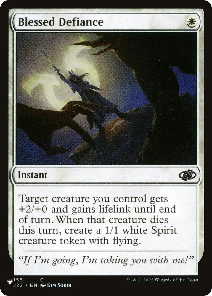 Blessed Defiance (156/051) [The List]