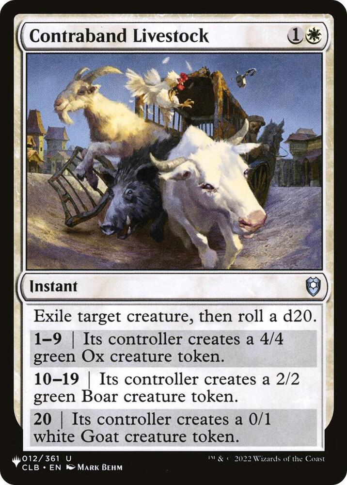 Contraband Livestock (012/361) [The List]