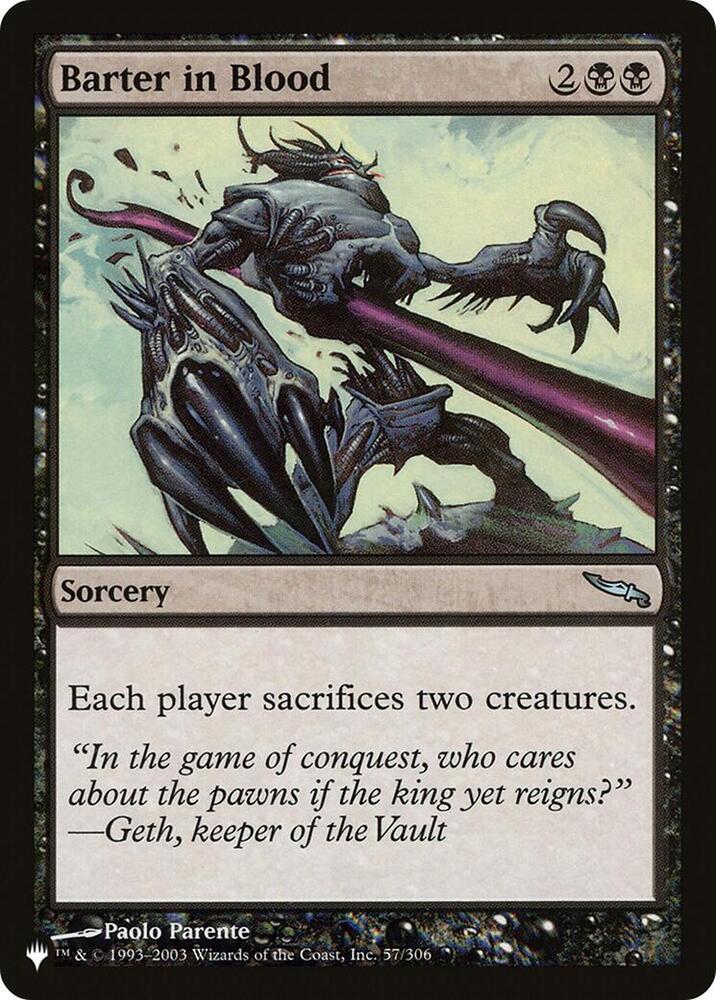 Barter in Blood (57/306) [The List]