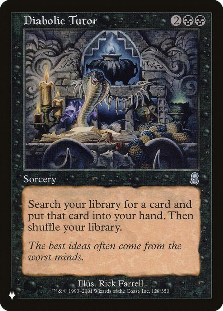Diabolic Tutor (129/350) [The List]