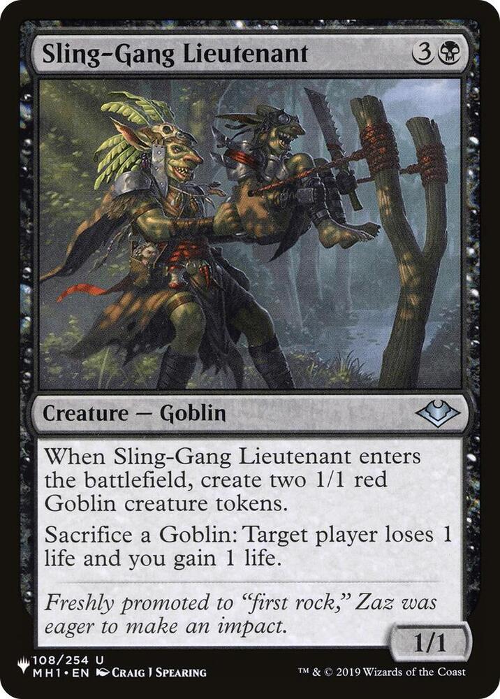 Sling-Gang Lieutenant (108/254) [The List]