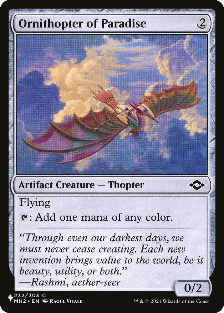 Ornithopter of Paradise (232/303) [The List]