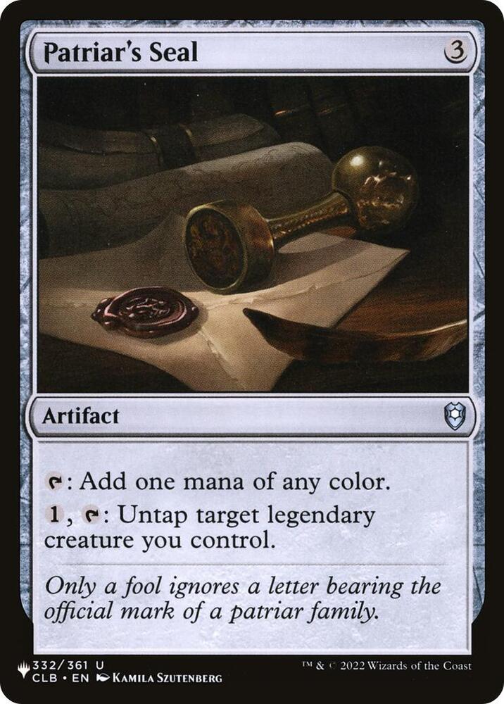 Patriar's Seal (332/361) [The List]