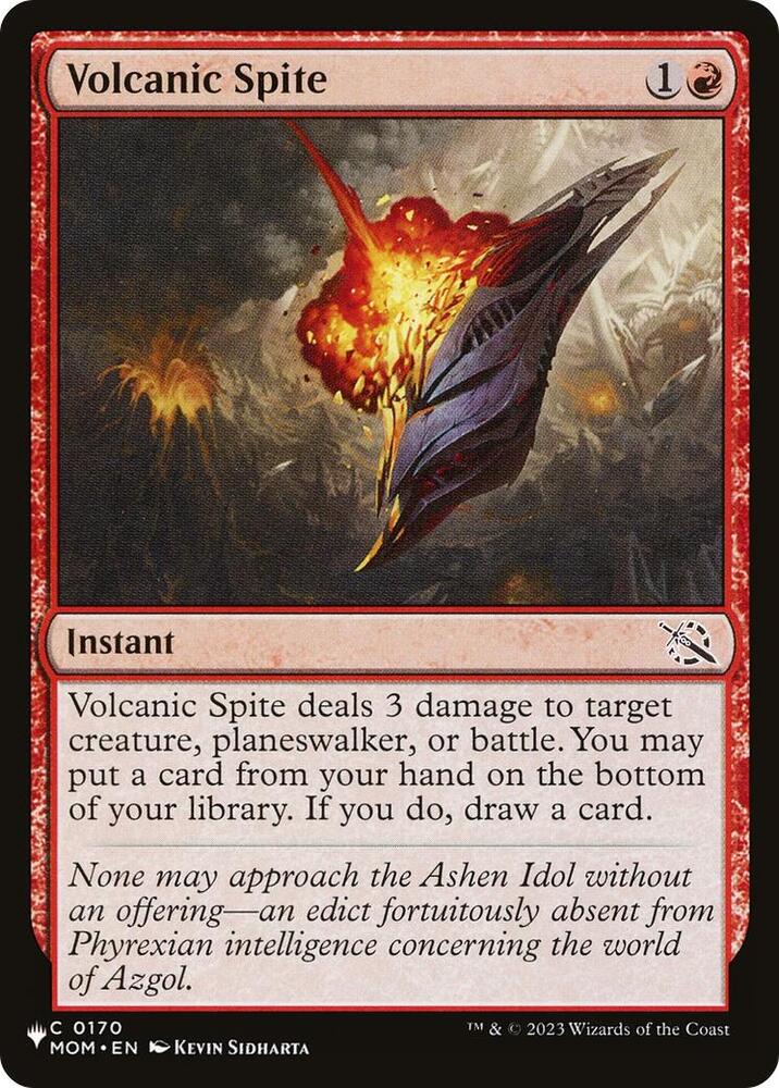 Volcanic Spite (0170) [The List]