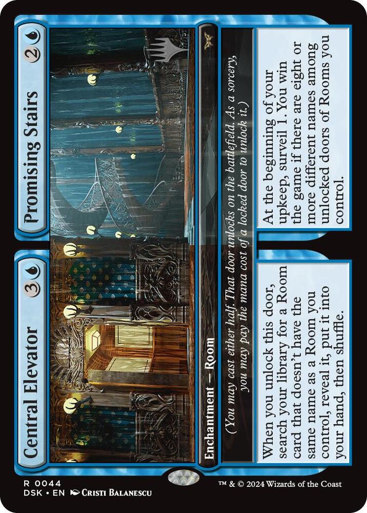 Central Elevator // Promising Stairs (44) [Duskmourn: House of Horror Promos]
