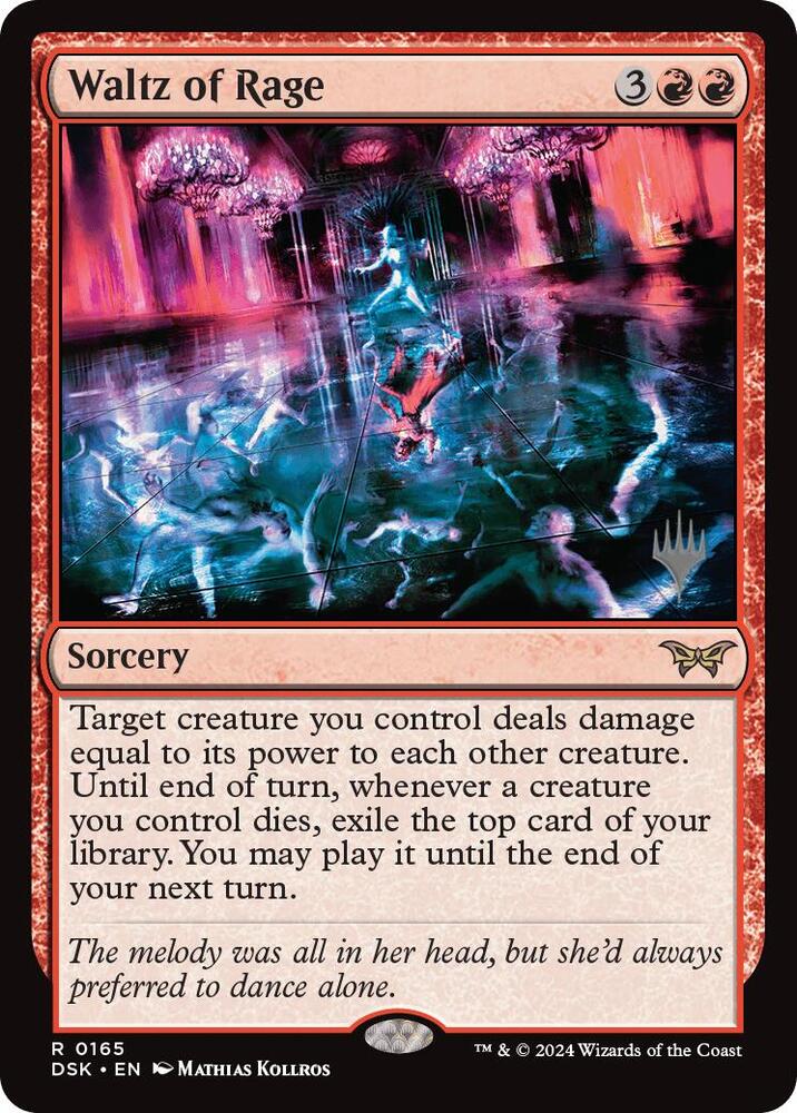 Waltz of Rage (165) [Duskmourn: House of Horror Promos]
