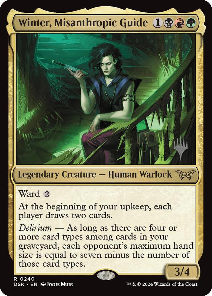Winter, Misanthropic Guide (240) [Duskmourn: House of Horror Promos]