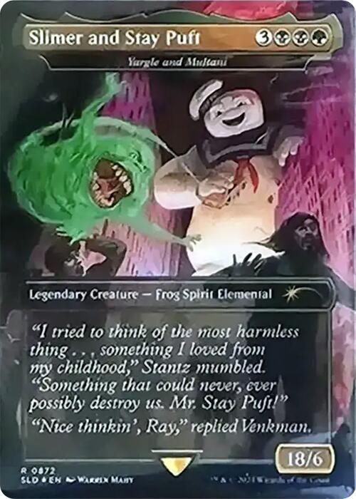Slimer and Stay Puft - Yargle and Multani (Rainbow Foil) (872) [Secret Lair Drop]