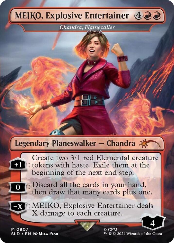 MEIKO, Explosive Entertainer - Chandra, Flamecaller (807) [Secret Lair Drop]