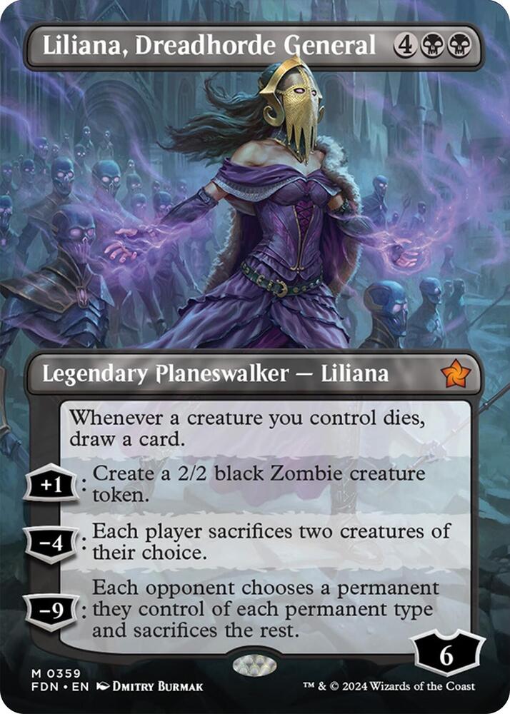 Liliana, Dreadhorde General (Borderless) (359) [Foundations]