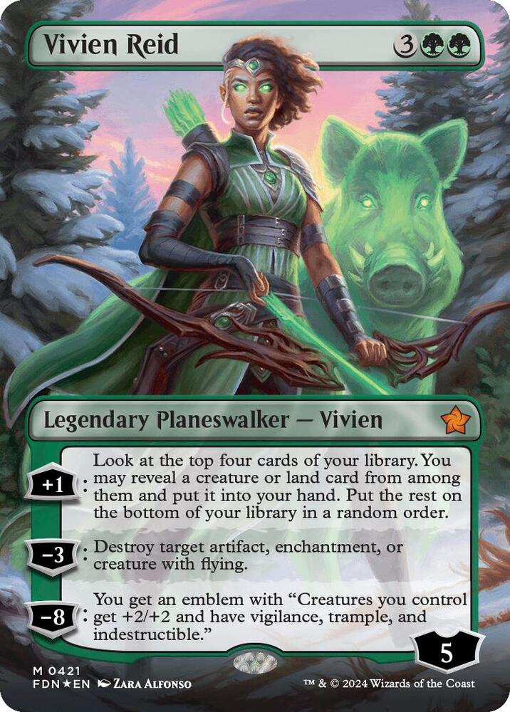 Vivien Reid (Borderless) (Mana Foil) (421) [Foundations]