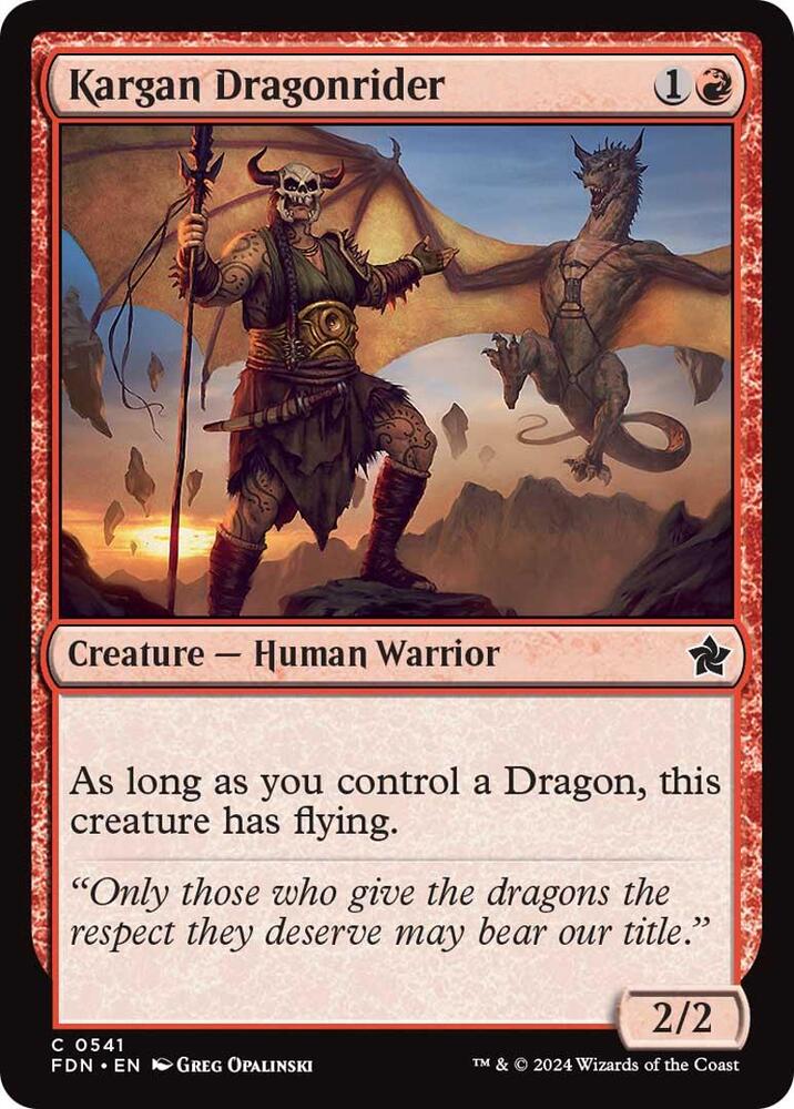 Kargan Dragonrider (0541) [Foundations]