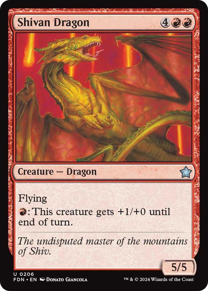 Shivan Dragon (0206) [Foundations]
