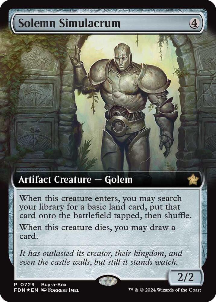 Solemn Simulacrum (Extended Art) (729) [Buy-A-Box Promos]
