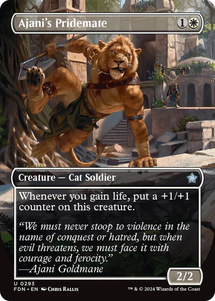 Ajani's Pridemate (Borderless) (293) [Foundations]