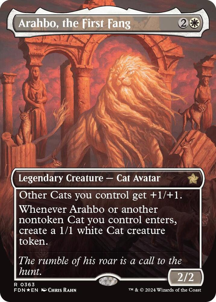 Arahbo, the First Fang (Borderless) (Mana Foil) (363) [Foundations]