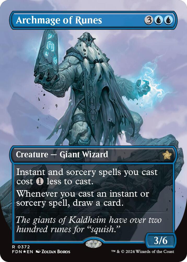 Archmage of Runes (Borderless) (Mana Foil) (372) [Foundations]