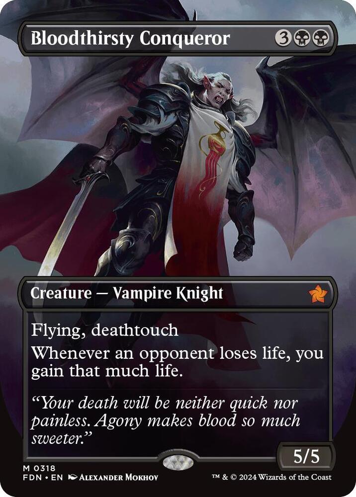 Bloodthirsty Conqueror (Borderless) (318) [Foundations]