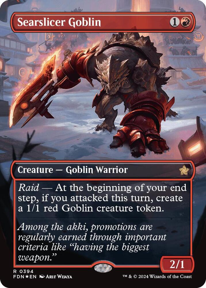 Searslicer Goblin (Borderless) (Mana Foil) (394) [Foundations]