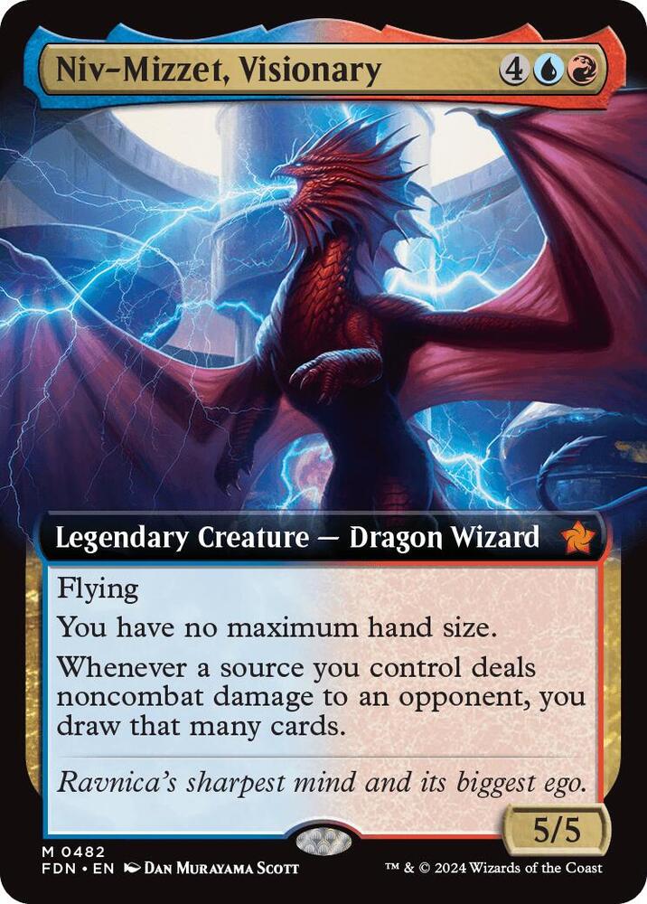 Niv-Mizzet, Visionary (Extended Art) (482) [Foundations]