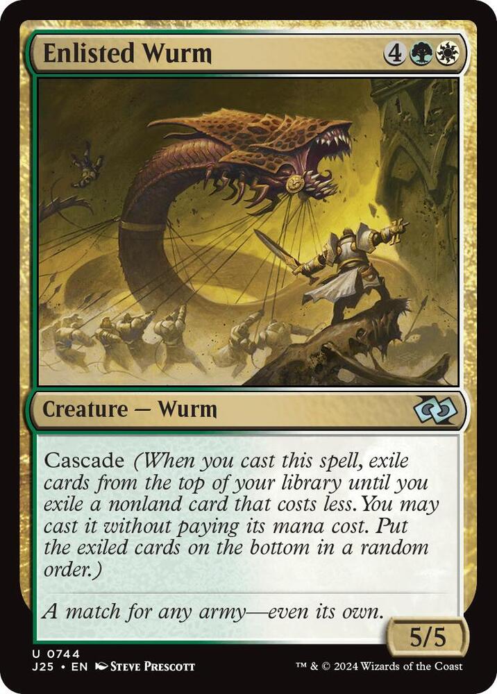 Enlisted Wurm (744) [Foundations Jumpstart]