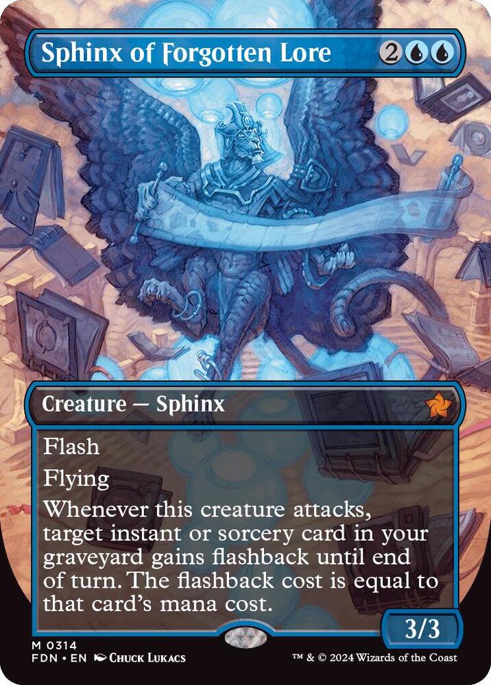 Sphinx of Forgotten Lore (Borderless) (314) [Foundations]