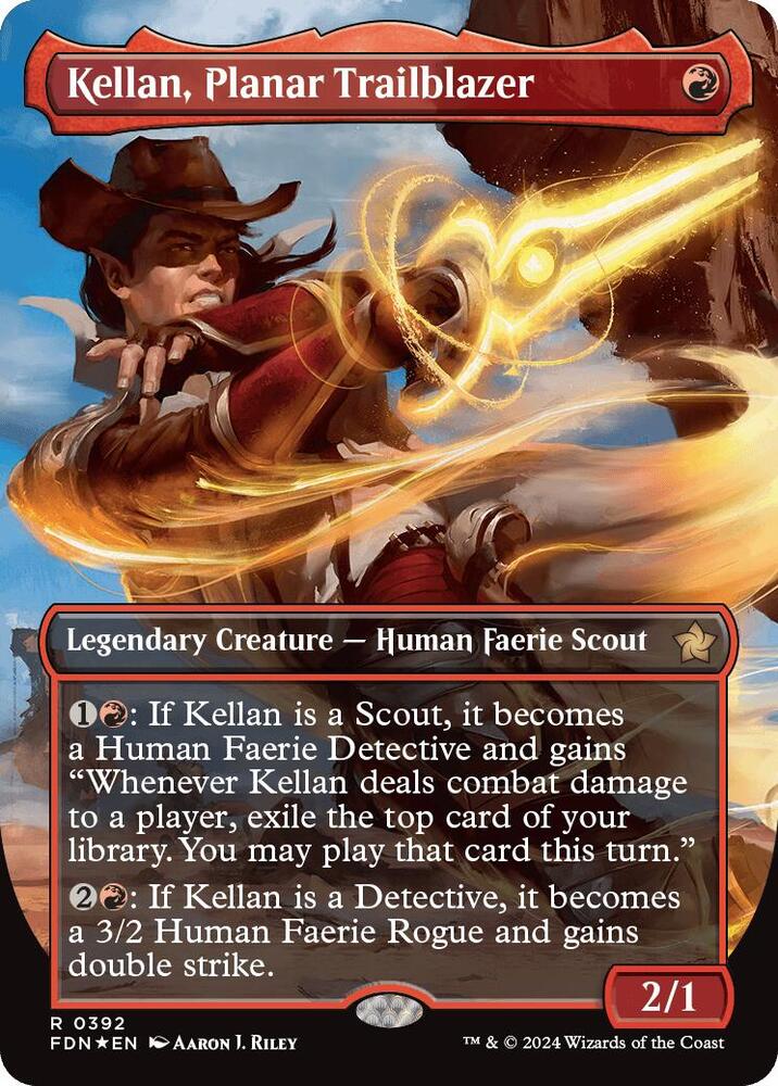 Kellan, Planar Trailblazer (Borderless) (Mana Foil) (392) [Foundations]