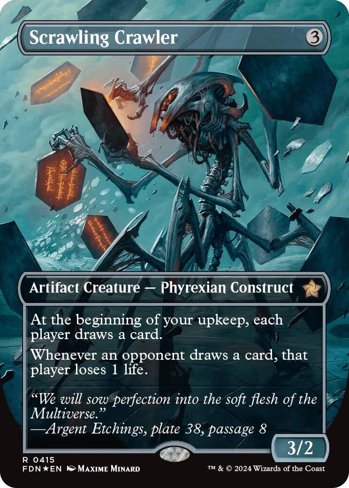 Scrawling Crawler (Borderless) (Mana Foil) (415) [Foundations]