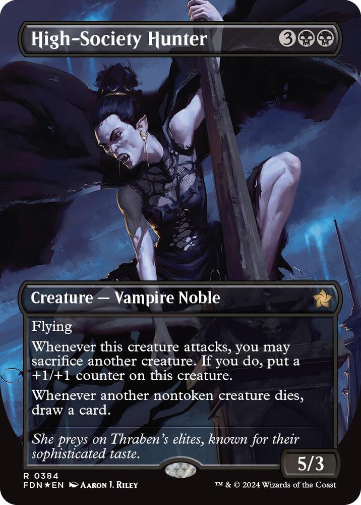 High-Society Hunter (Borderless) (Mana Foil) (384) [Foundations]