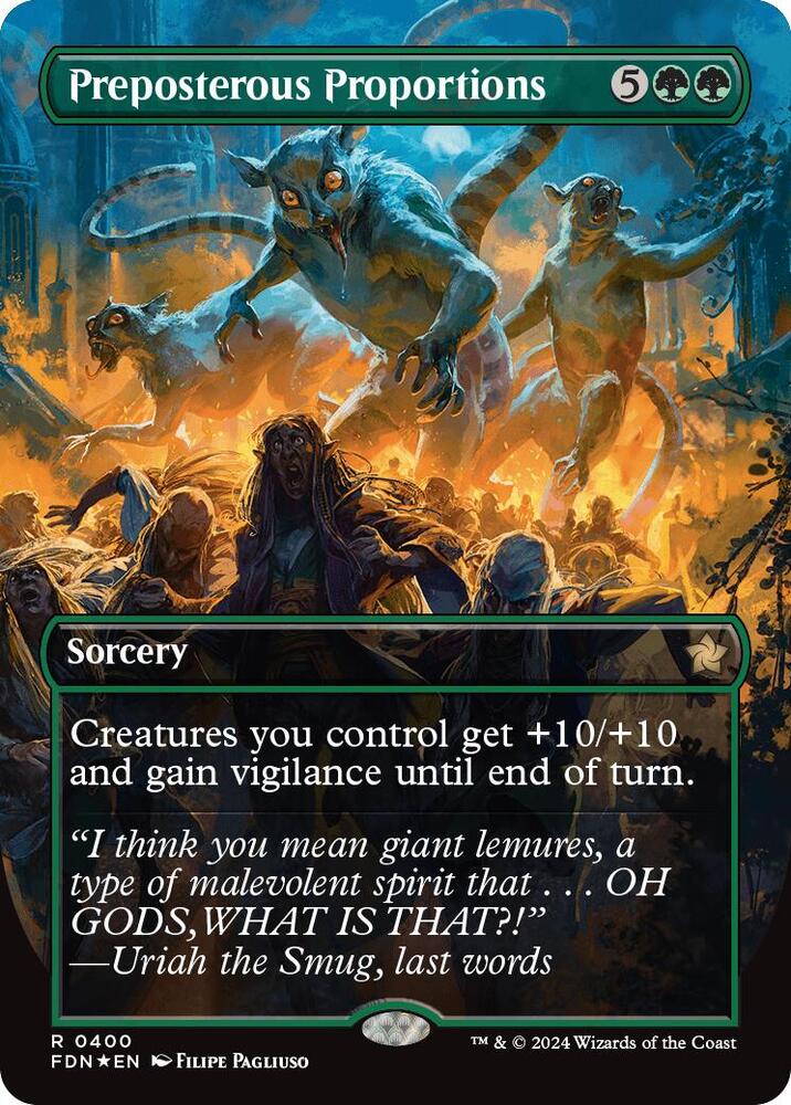 Preposterous Proportions (Borderless) (Mana Foil) (400) [Foundations]