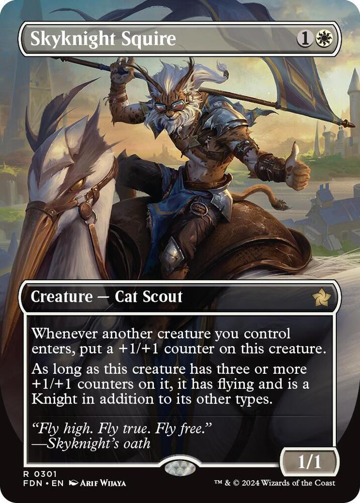 Skyknight Squire (Borderless) (301) [Foundations]
